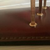 Mail rack brass garnet leather ILG Belgium