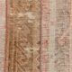 Tapis pour couloir rouge et beige, tapis vintage coureur, 70x289 cm