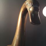 Pair d swans solid brass wall light