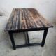 Patinated oak farm table