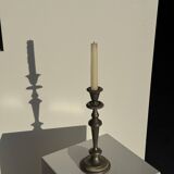 Large antique silver-plated candlestick H29 D10.5