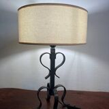 Lampe à poser en fer forgé Brutaliste année 60