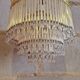 Crystal and brass cascade pendant chandelier