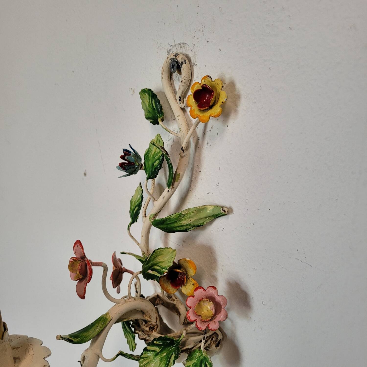 Vintage flower wall lamp 1960s