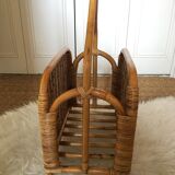 Rattan magazine holder