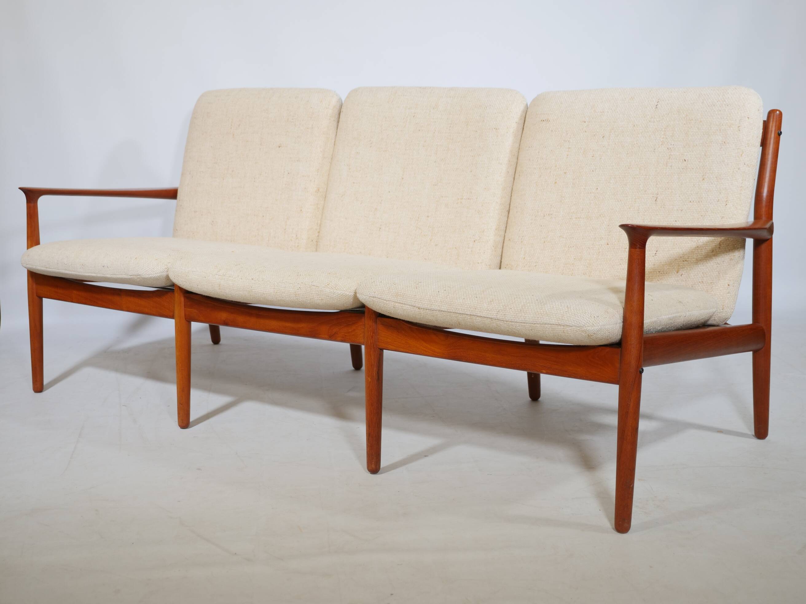 Danish Design Teak Sofa Couch Three-Seater by Svend Aage Eriksen for Glostrup, 1960s