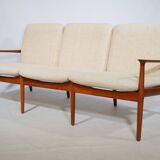 Danish Design Teak Sofa Couch Three-Seater by Svend Aage Eriksen for Glostrup, 1960s