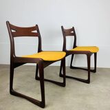 Pair of Danish Scandinavian chairs in rosewood, 1960s.