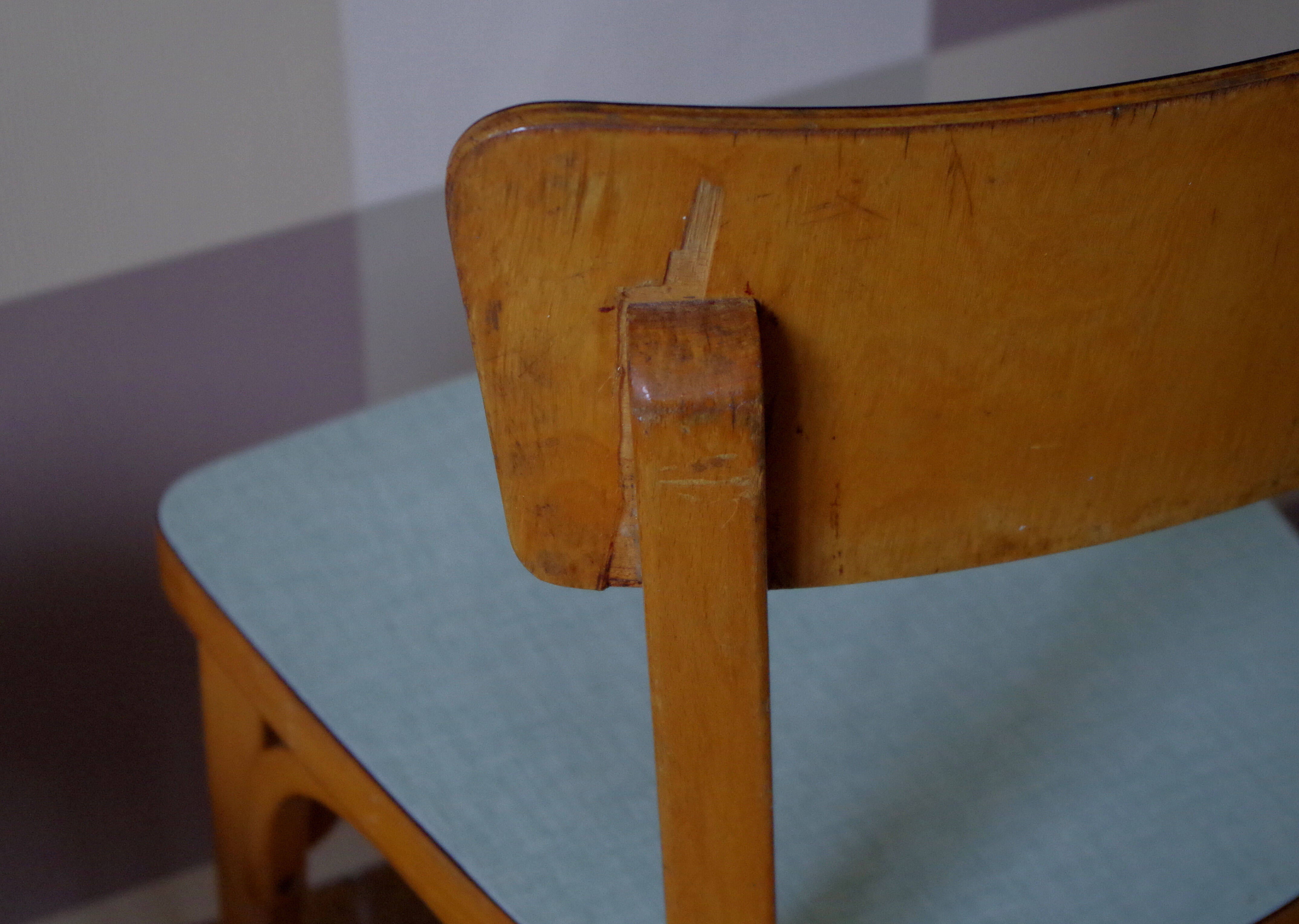 Baumann chairs in wood and formica