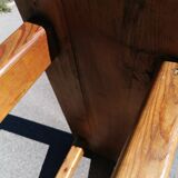 Brutalist table in meleze