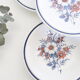 Set of 4 plates caps Stafforshire Alpine Rose