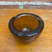 Antique Ashtray Glassware BRUSH Old Rouen Molded Glass France Vintage