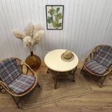 Rattan armchairs