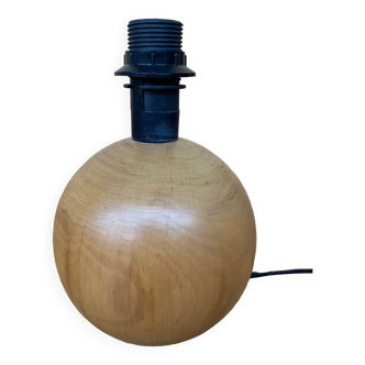 Pied de lampe boule bois