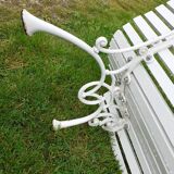 Old cast iron garden bench