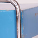 Restored Bauhaus Pair of Bedside Tables, Hynek Gottwald, Chrome, Czechia, 1930s