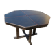 Table vers 1980 en acier et stratifié frène noir