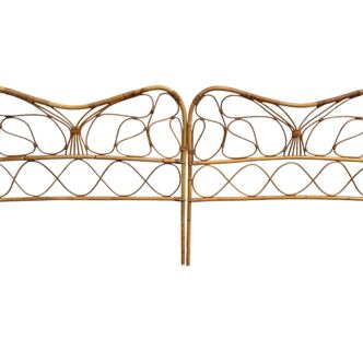 Pair of rattan headboards from the 50's Italy