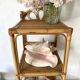 Vintage rattan shelf, bedside or end of sofa