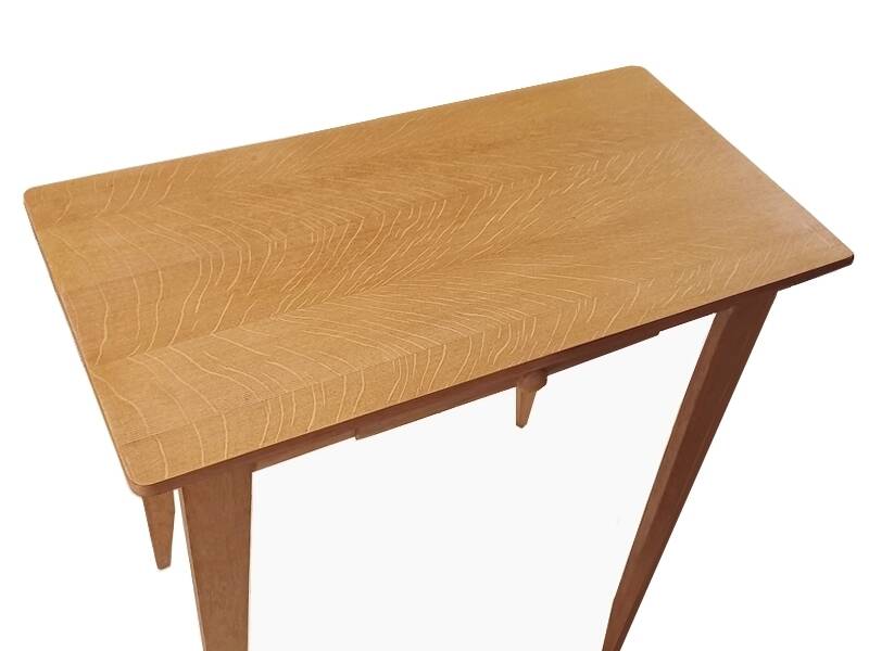 Console, vintage design side table from the 1980s in beech.