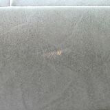 Stool footrest in green skaï