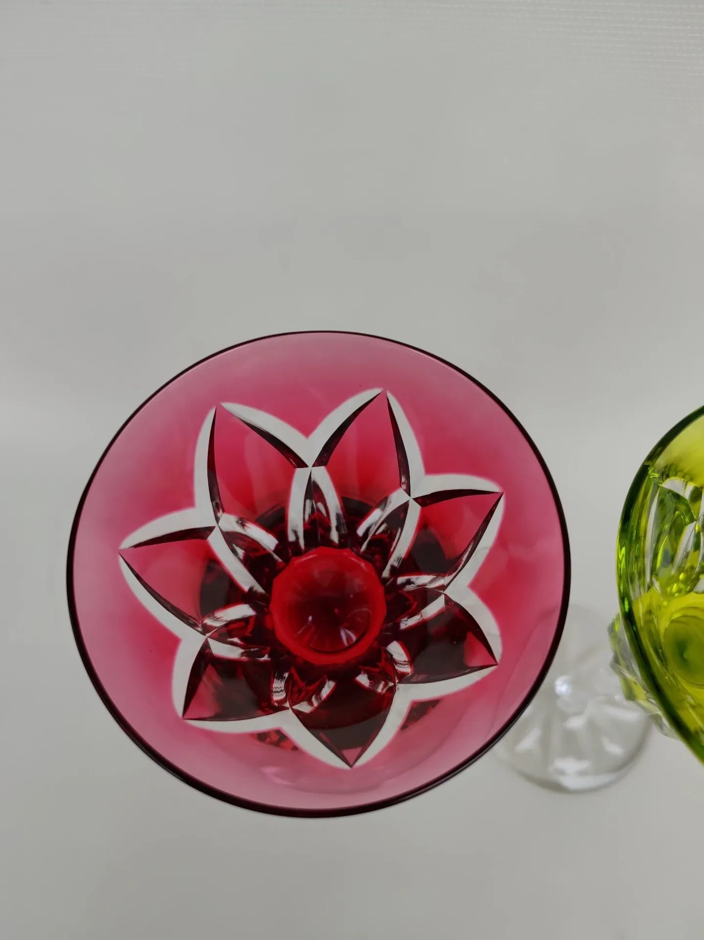 2 large crystal glasses from Saint Louis, Camargue model.