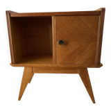 Vintage bedside table, 60s Scandinavian style compass feet