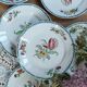 Set of 6 polychrome ironstone dessert plates