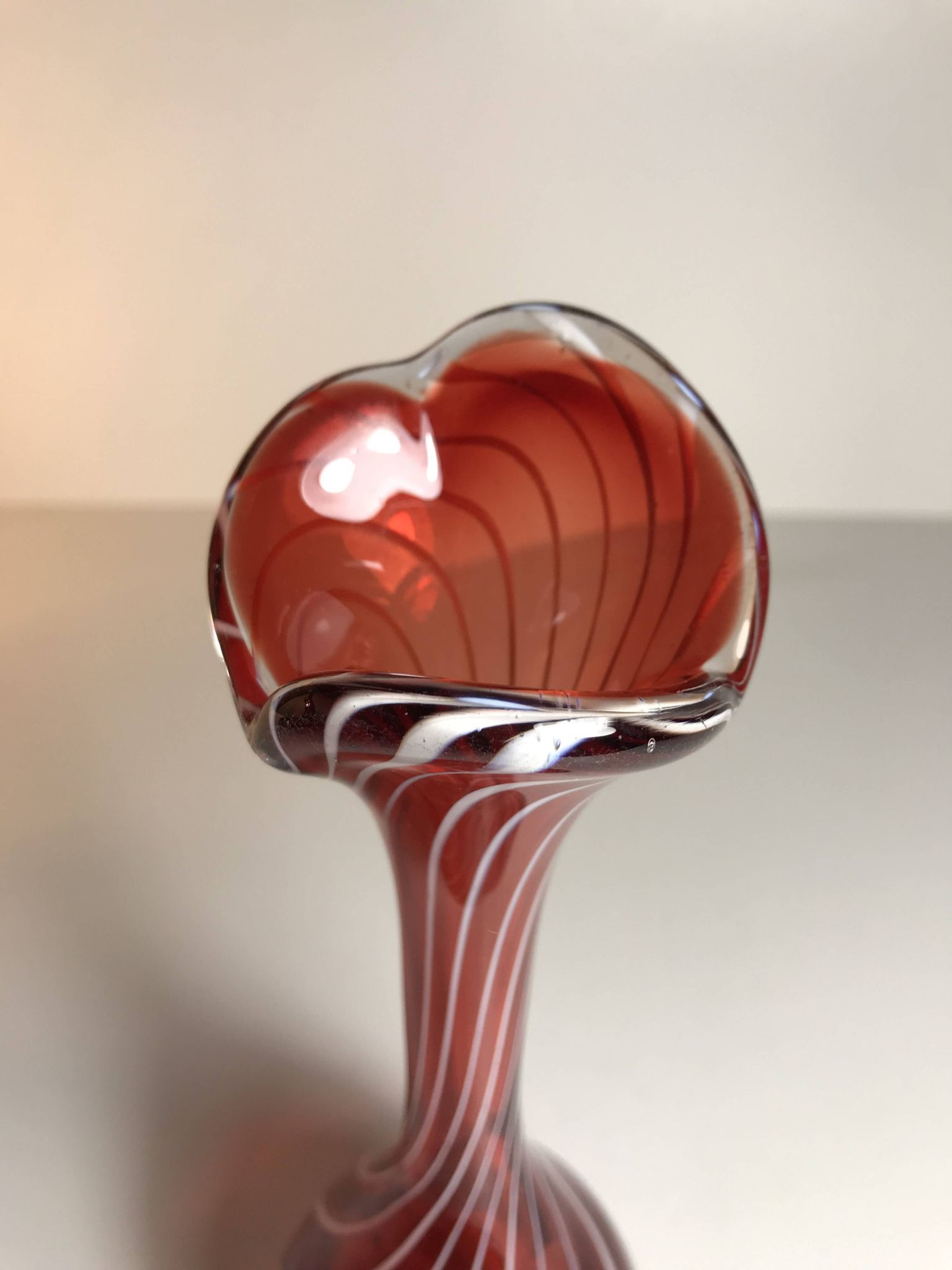 Murano Glass Vase Italy, The '70s