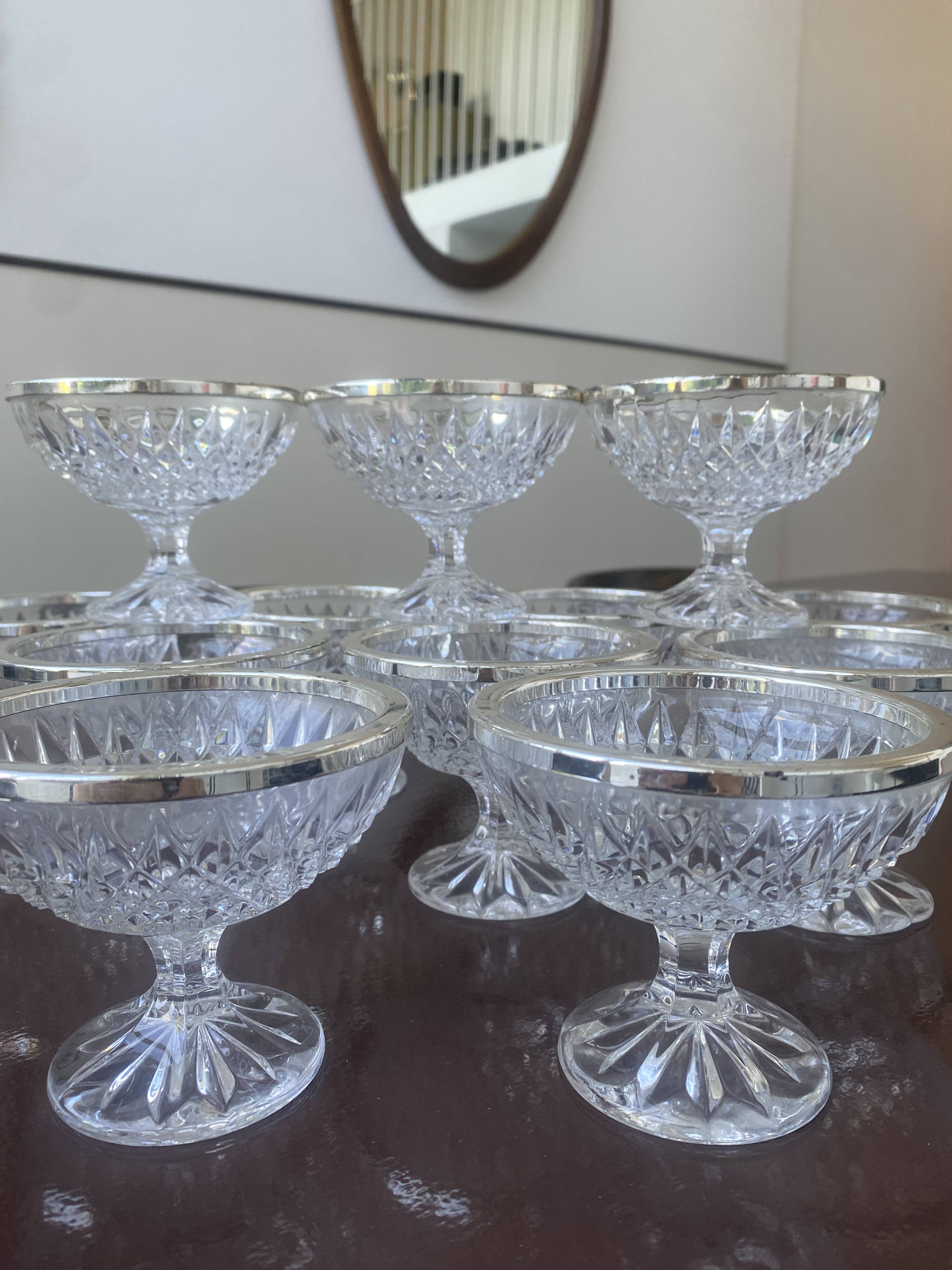 Set of 12 Art Deco ice cream bowls