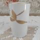 White porcelain vase decoration foliage gold "Léonard Paris" decoration Montebello