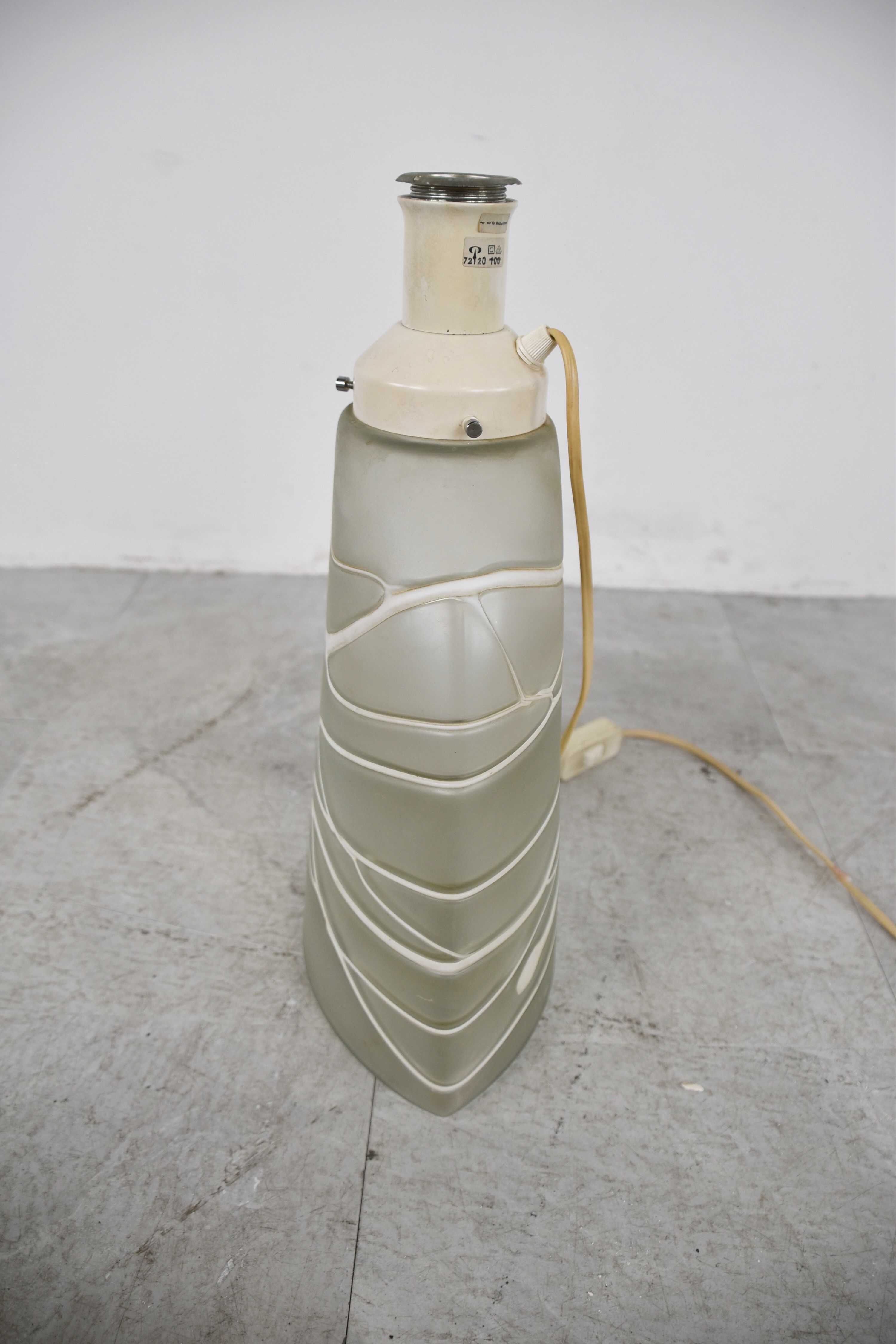Glass table lamp by Peil and Putzler, 1960s
