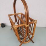 Porte revue rotin