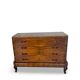 Commode italienne Art déco en ronce de noyer, années 1930