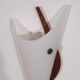 Pair of scandinavian vintage wall lamps in teak and acrylic 1970