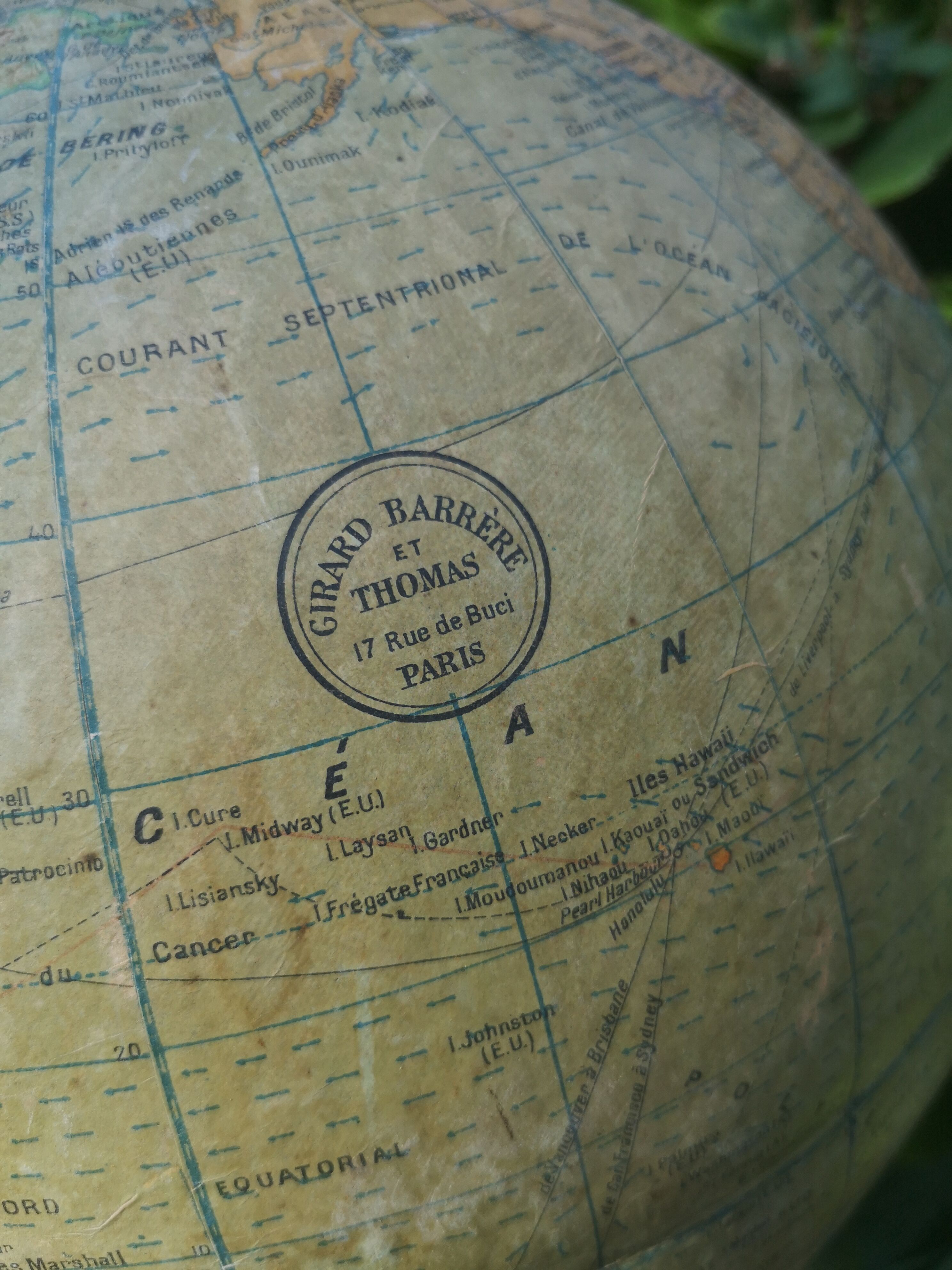 World map, vintage globe