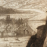 Old drawing, wash depicting Koblenz