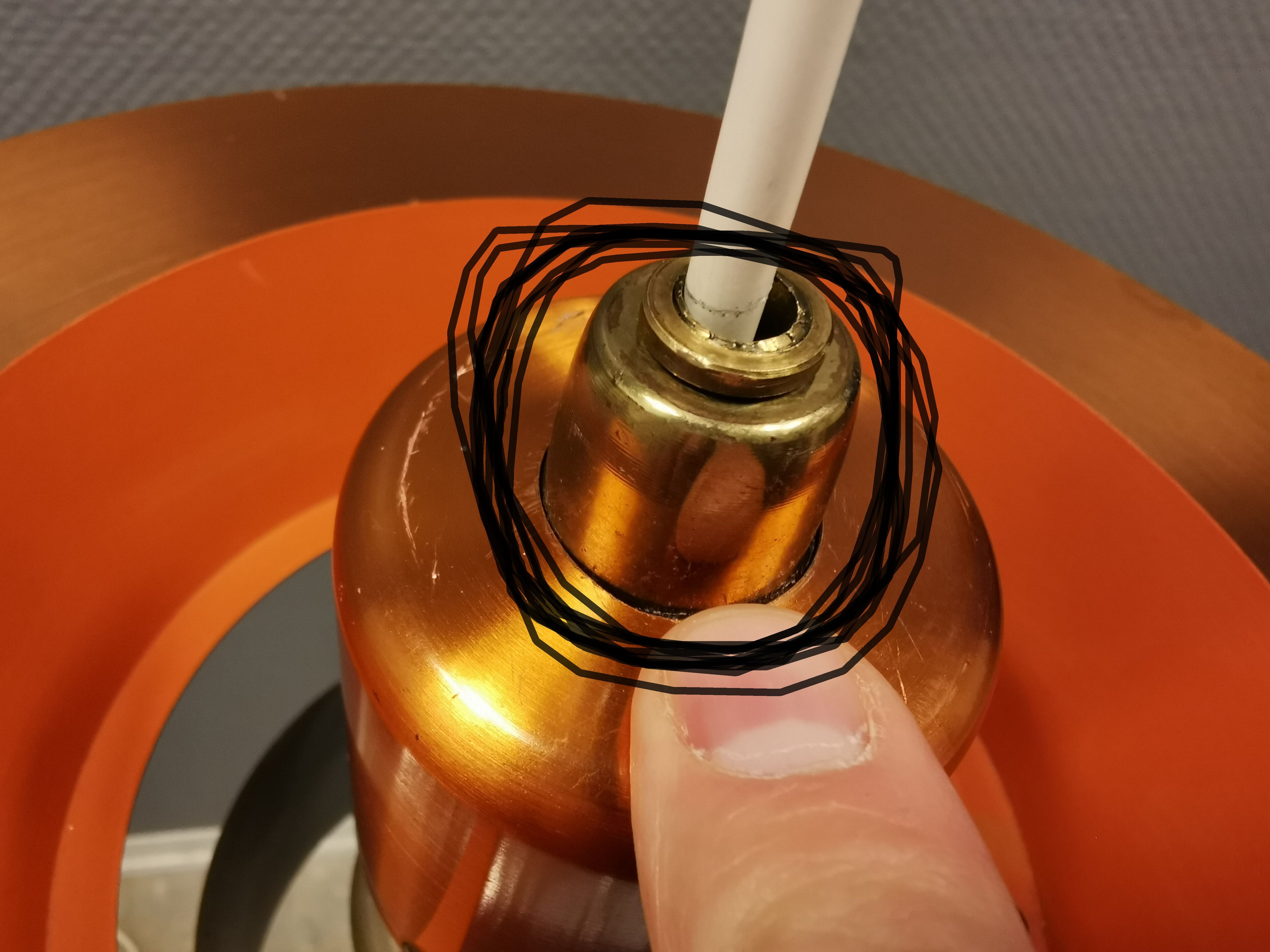 Ceiling lamp model "Nova" designed by Jo Hammerborg for Danish Fog&Mørup in 1963.