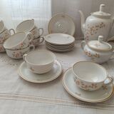 Service à café- thé 10 pers en porcelaine fine ancienne marquée M.Z Czechoslovakia