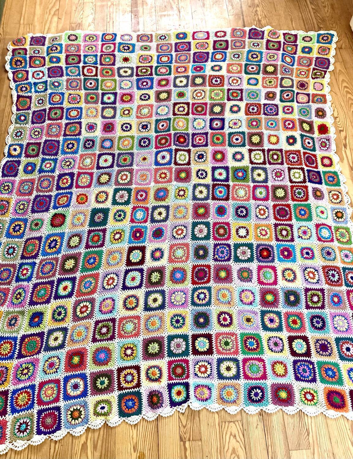 Multicolored crochet cover