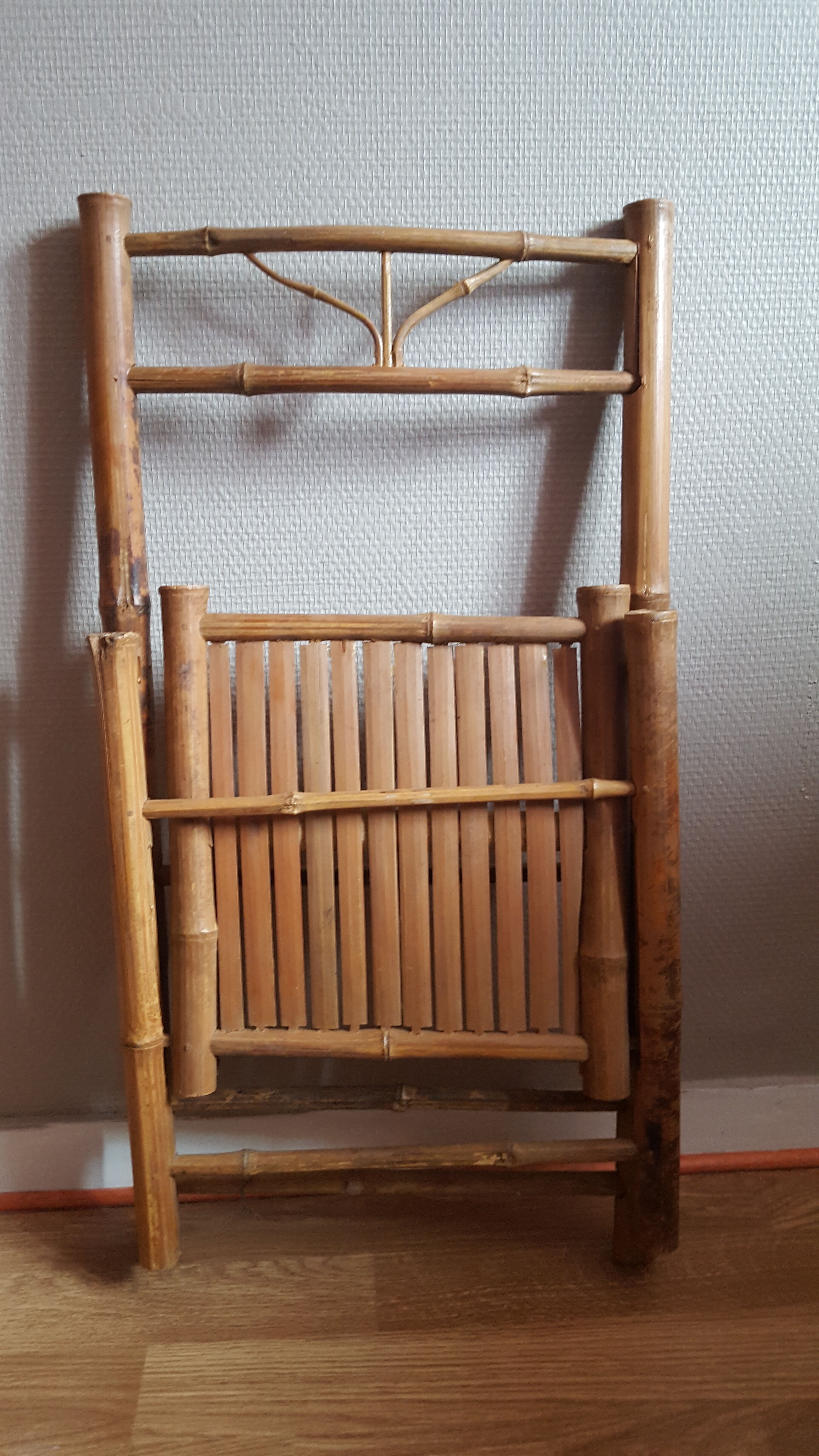 Chaise pliante en bambou
