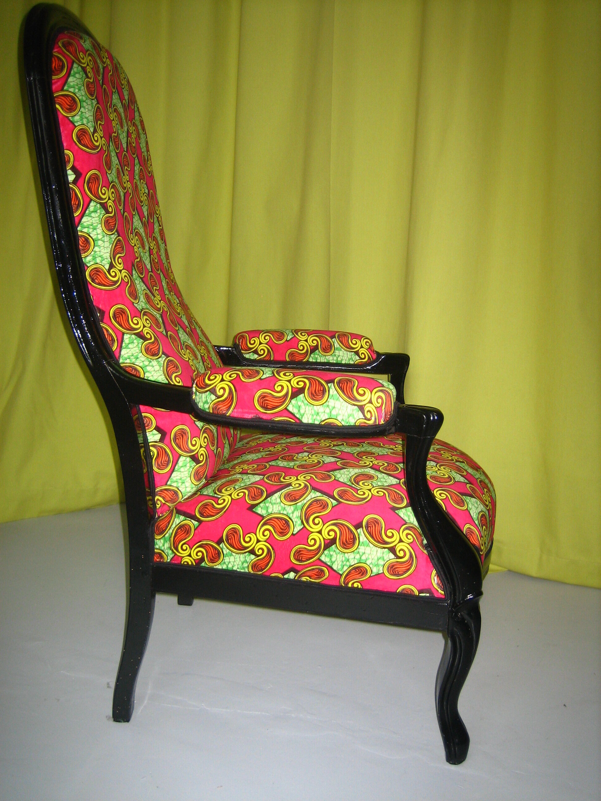 Fauteuil Voltaire Et Sa Chaise Coordonnee En Wax Selency