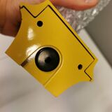 Bathroom lamps in a nice yellow colour with a crystal glass shade and a base of hard thin plastic