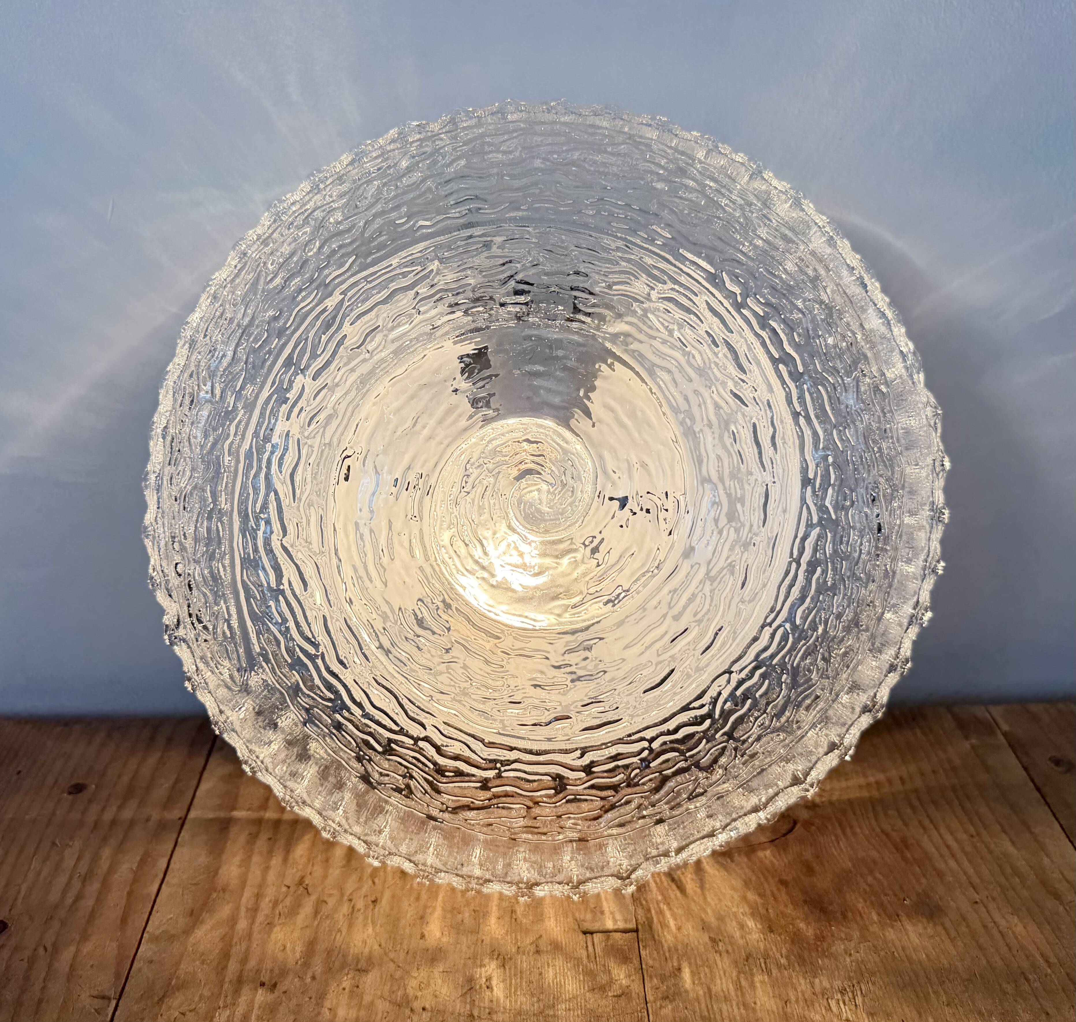 Vintage Glass Wall or Ceiling Light, 1970s