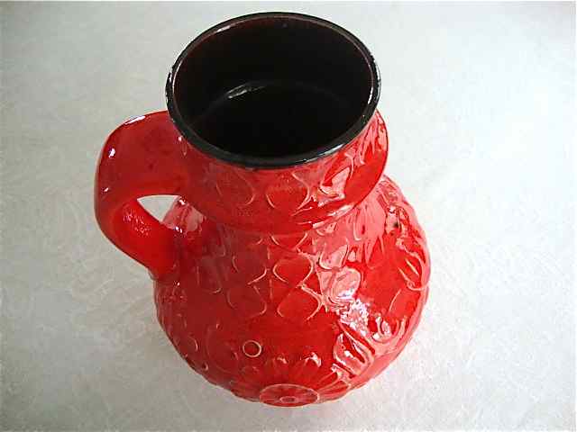 Red vase West Germany