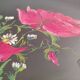 Authentic Longwy dish Black enamels poppy decoration Louis Valenti 1960