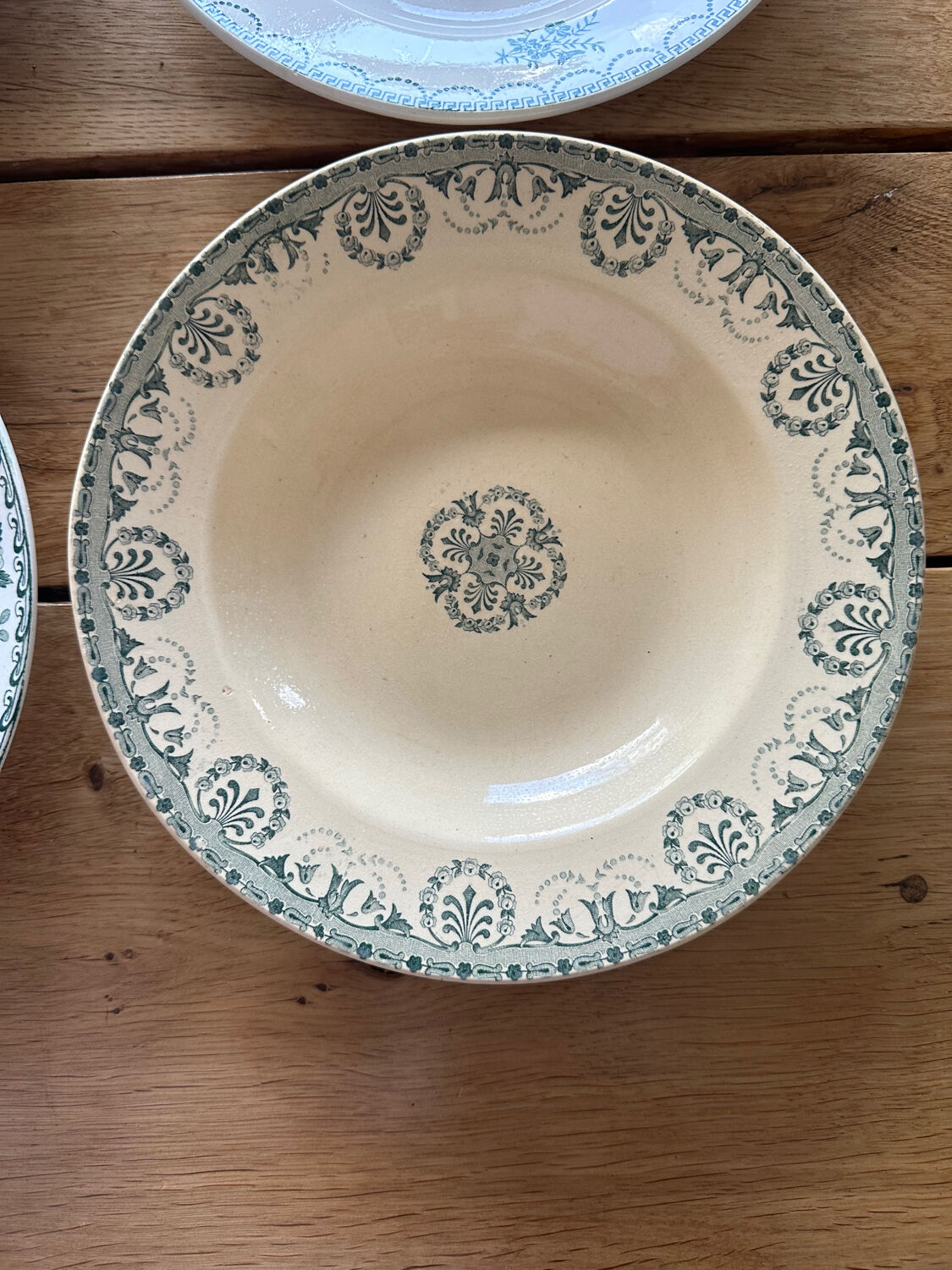 6 mismatched plates