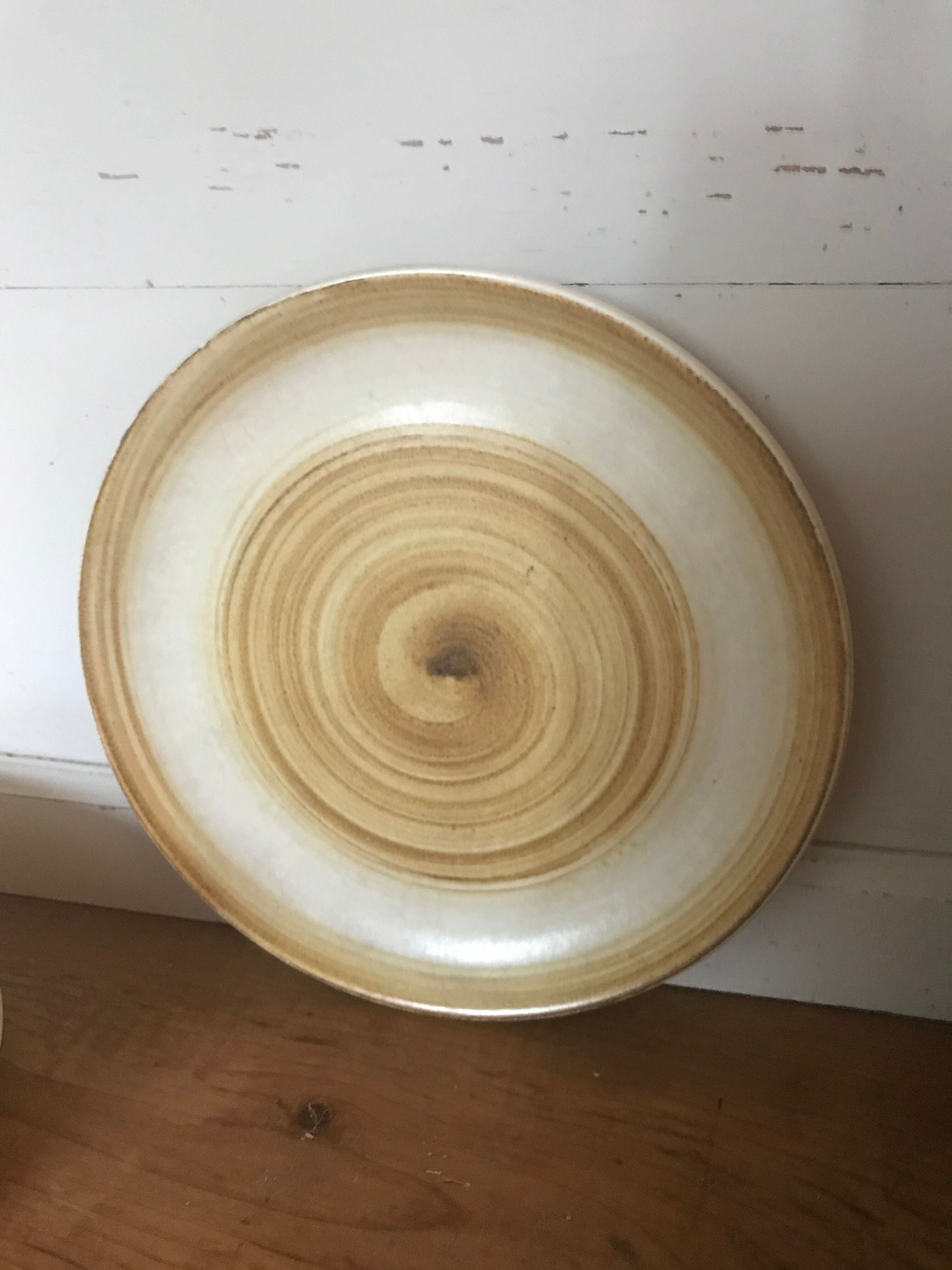 Six sandstone dessert plates by Longchamp