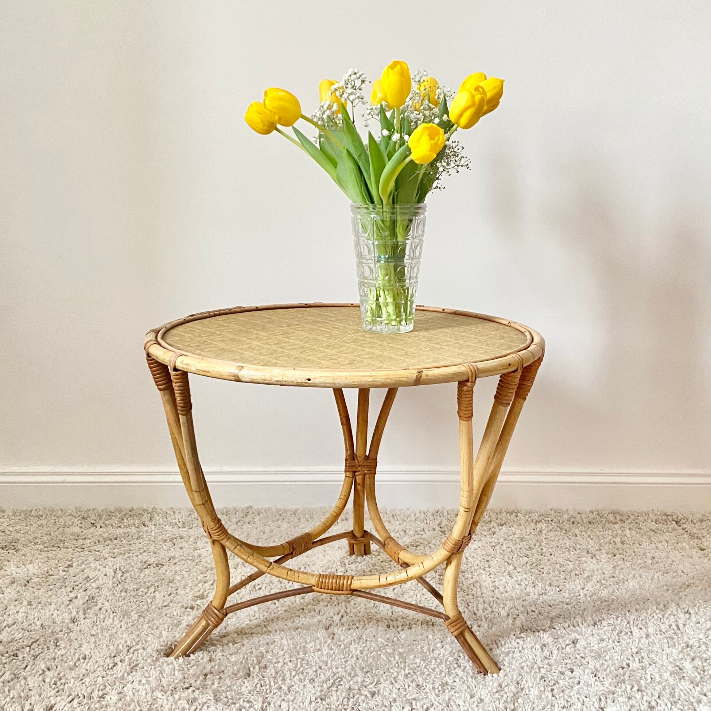Triod rattan coffee table 1960S