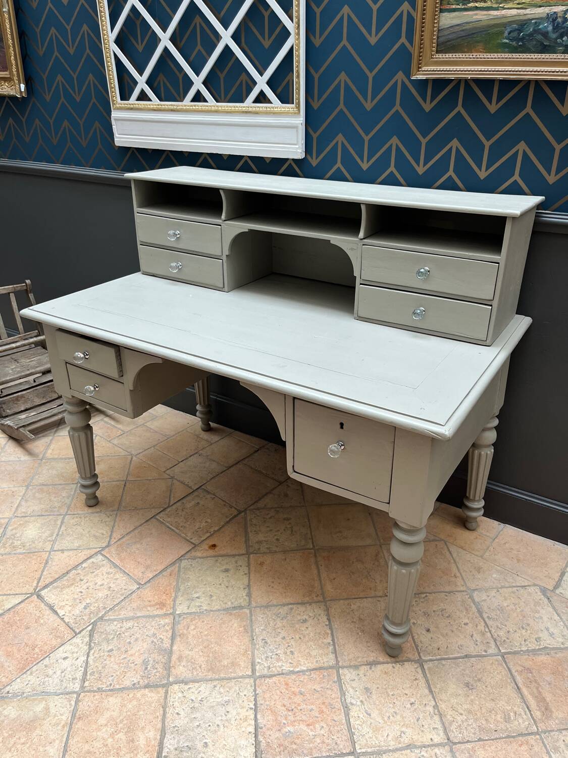 Office, patinated secretary